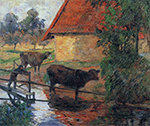 Paul Gauguin Watering Place, 1885 oil painting reproduction