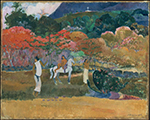 Paul Gauguin Women and a White Horse, 1903 oil painting reproduction