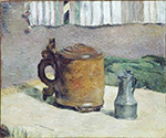 Paul Gauguin Wood Tankard and Metal Pitcher, 1880 oil painting reproduction