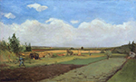 Paul Gauguin Working in a Field, 1873 oil painting reproduction