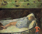 Paul Gauguin Young Girl Dreaming (Study of a Child Asleep), 1881 oil painting reproduction