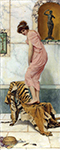 John William Godward A Mouse in the Work Basket oil painting reproduction