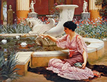 John William Godward A Pompeian Garden oil painting reproduction