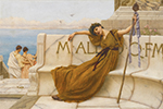 John William Godward A Priestess of Bacchus oil painting reproduction