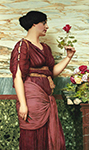 John William Godward A Red Rose oil painting reproduction