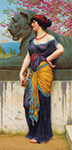 John William Godward In the Grove of the Temple of Isis oil painting reproduction