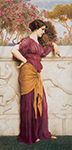 John William Godward The Peacock Fan oil painting reproduction