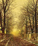 John Atkinson Grimshaw A Golden Country Road oil painting reproduction