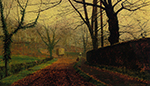 John Atkinson Grimshaw Autumn Sunshine Stapelton Park oil painting reproduction