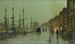 John Atkinson Grimshaw Glasgow Docks, 1881 oil painting reproduction
