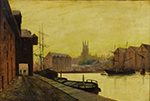 John Atkinson Grimshaw Gloucester Dock, 1890 oil painting reproduction