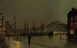 John Atkinson Grimshaw Greenock Shipping, 1881 oil painting reproduction