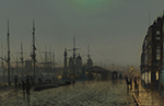 John Atkinson Grimshaw Hull Docks at Night oil painting reproduction
