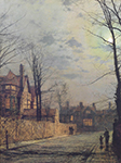 John Atkinson Grimshaw Moonlit Street Scene oil painting reproduction