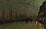 John Atkinson Grimshaw Prince's Dock, Hull, 1881 oil painting reproduction