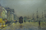 John Atkinson Grimshaw Salthouse Dock, Liverpool, 1892 oil painting reproduction