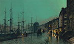 John Atkinson Grimshaw Shipping on the Clyde, 1881 oil painting reproduction