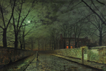 John Atkinson Grimshaw Silver Moonlight, 1880 oil painting reproduction