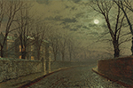 John Atkinson Grimshaw Silvery Moonlight, 1882 oil painting reproduction