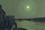 John Atkinson Grimshaw Southwark Bridge from Blackfriars, 1882 oil painting reproduction