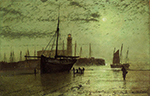 John Atkinson Grimshaw The Lighthouse at Scarborough, 1877 oil painting reproduction