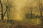John Atkinson Grimshaw Under the Beeches oil painting reproduction