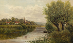 John Atkinson Grimshaw Welsh River Landscape, 1888 oil painting reproduction
