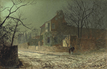 John Atkinson Grimshaw Yew Court, Scalby, 1870s oil painting reproduction