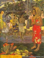 Paul Gauguin We Greet Thee Mary (La Orana Maria) oil painting reproduction