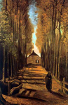 Vincent Van Gogh Avenue of Poplars in Autumn oil painting reproduction