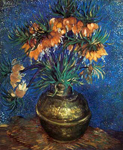 Vincent Van Gogh Fritillaries in a Copper Vase -Thick Impasto Paint oil painting reproduction
