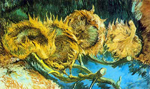 Vincent Van Gogh Four Cut Sunflowers (Thick Impasto Paint) oil painting reproduction