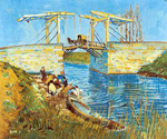 Vincent Van Gogh The Langlois Bridge (Thick Impasto Paint) oil painting reproduction
