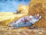 Vincent Van Gogh Noon: Rest (Thick Impasto Paint) oil painting reproduction