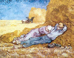 Vincent Van Gogh Noon: Rest (Thick Impasto Paint) oil painting reproduction
