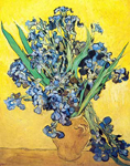 Vincent Van Gogh Still Life: Vase with Irises (Thick Impasto Paint) oil painting reproduction