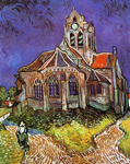 Vincent Van Gogh The Church at Auvers (Thick Impasto Paint) oil painting reproduction