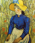 Vincent Van Gogh Young Peasant Woman with Straw Hat oil painting reproduction