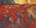 Vincent Van Gogh The Red Vineyard (Thick Impasto Paint) oil painting reproduction