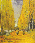 Vincent Van Gogh Les Alyscamps (Thick Impasto Paint) oil painting reproduction