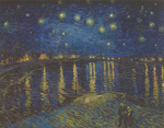 Vincent Van Gogh Starry Sky over the Rhone oil painting reproduction