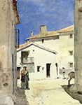 Frederick Childe Hassam A Street in Denia, Spain, 1883 oil painting reproduction