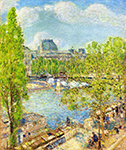 Frederick Childe Hassam April, Quai Voltaire, Paris, 1897 oil painting reproduction