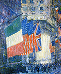 Frederick Childe Hassam Avenue of the Allies - Brazil, Belgium, 1918 oil painting reproduction