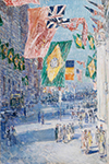 Frederick Childe Hassam Avenue of the Allies (aka Flags on the Waldorf), 1917 oil painting reproduction