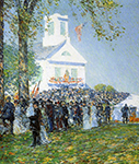 Frederick Childe Hassam Country Fair, New England (aka Harvest Celebration in a New England Village), 1890 oil painting reproduction