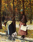 Frederick Childe Hassam Evening, Champs-Elysees (aka Pres du Louvre), 1898 oil painting reproduction