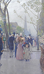 Frederick Childe Hassam Fifth Avenue (Sunday on Fifth Avenue), 1890 oil painting reproduction