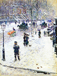 Frederick Childe Hassam Fifth Avenue in Winter, 1901 oil painting reproduction