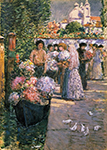 Frederick Childe Hassam Flower Market, 1895 oil painting reproduction